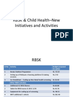 RBSK - New Initiatives and Activities