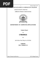 Download Seminar Report on CYBORGS by Anil Alias Paul SN43475401 doc pdf