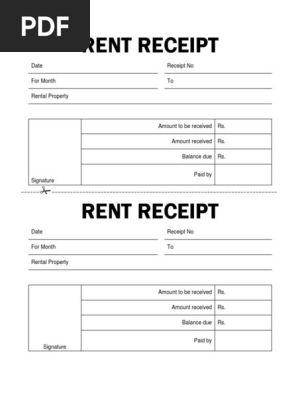 Free Rent Receipt Template