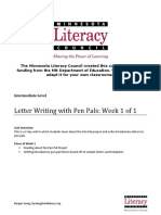 Letter Writing With Pen Pals: Week 1 of 1