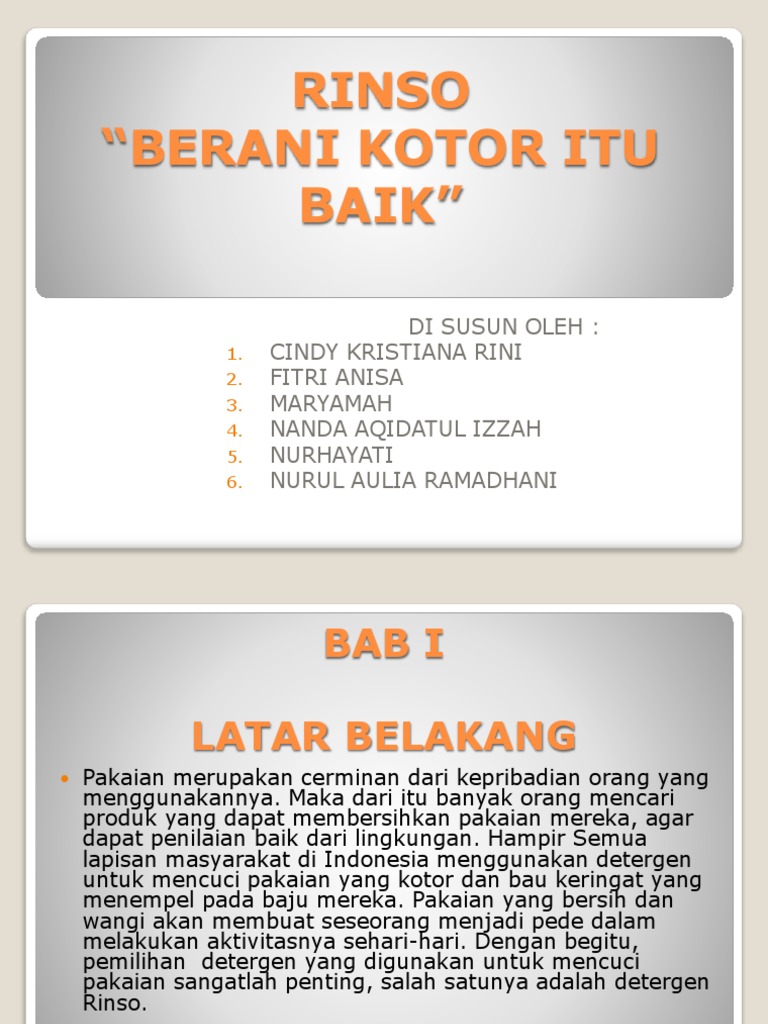 Rinso: Strategi Pemasaran dan Positioning | PDF | Karier & Perkembangan ...