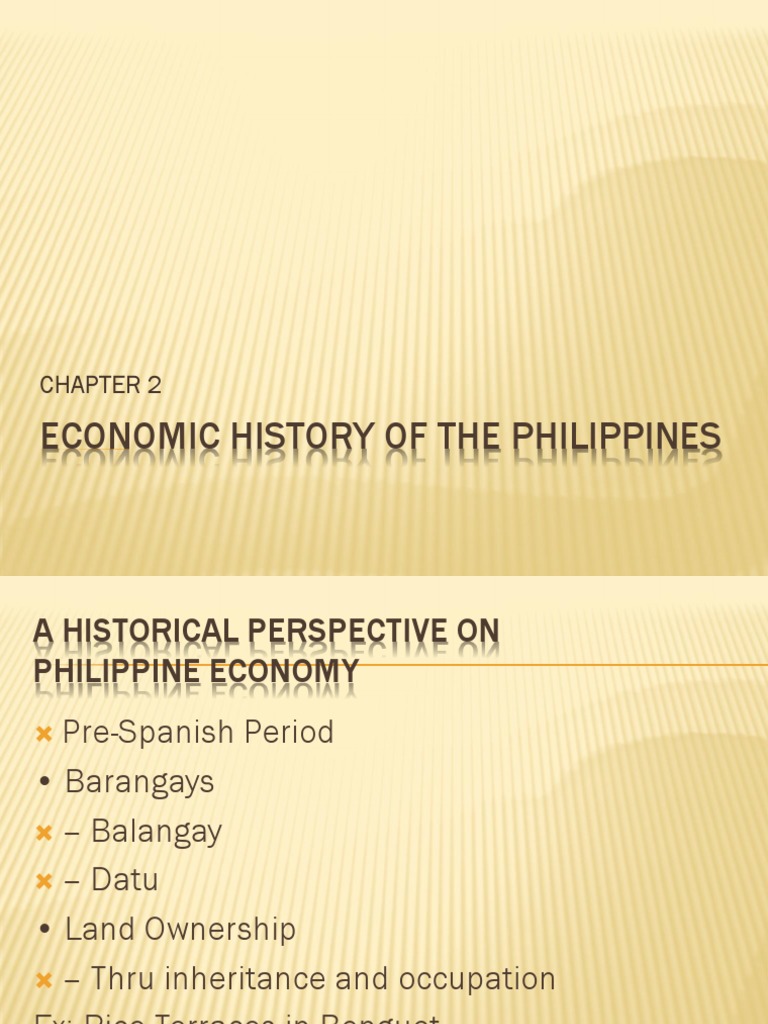 Economic History of The Philippines | PDF | Philippines | Agriculture