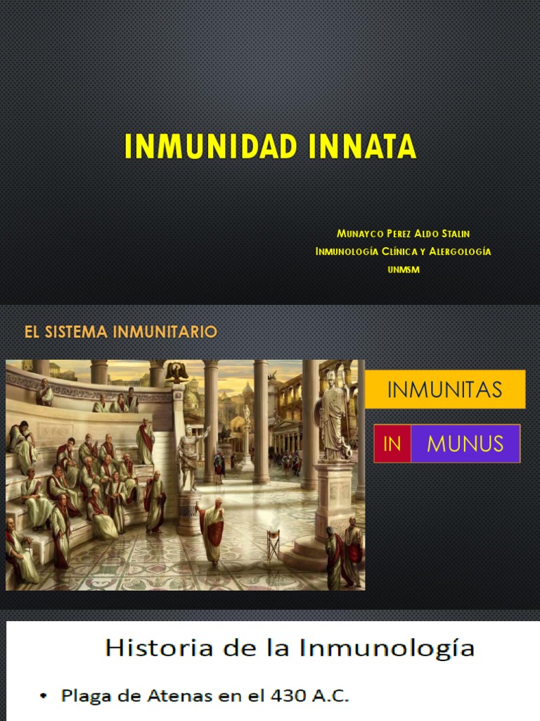 Inmunidad Innata: Funciones y Patologías | PDF | Sistema inmune innato ...