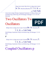 Coupled Oscillations