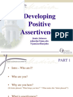 Developing Positive Assertiveness: Jamie Johnson Johns2ja@jmu - Edu @jamesarthurjohn