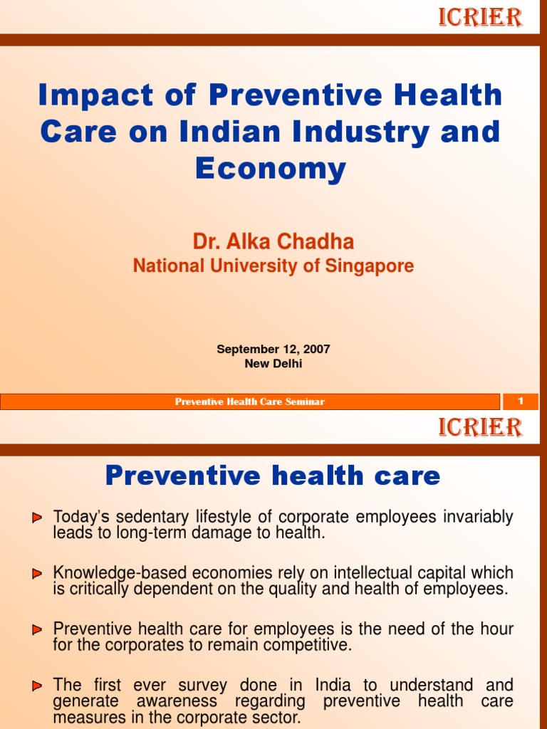 Preventive Health in Indian Industry | PDF | Preventive Healthcare ...