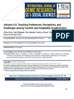 Industry 4.0: Teaching Preferences, Perceptions, and Challenges Among Tourism and Hospitality Academicians