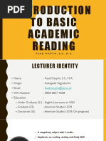 Introduction to Academic Reading