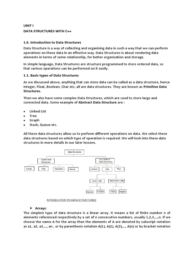 Introduction To Data Structures | PDF | Time Complexity | Algorithms ...