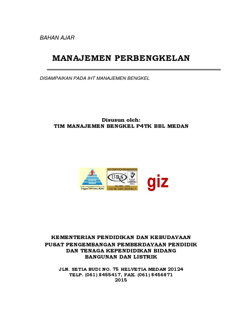 Manajemen Perbengkelan Manajemen Perbengkelan