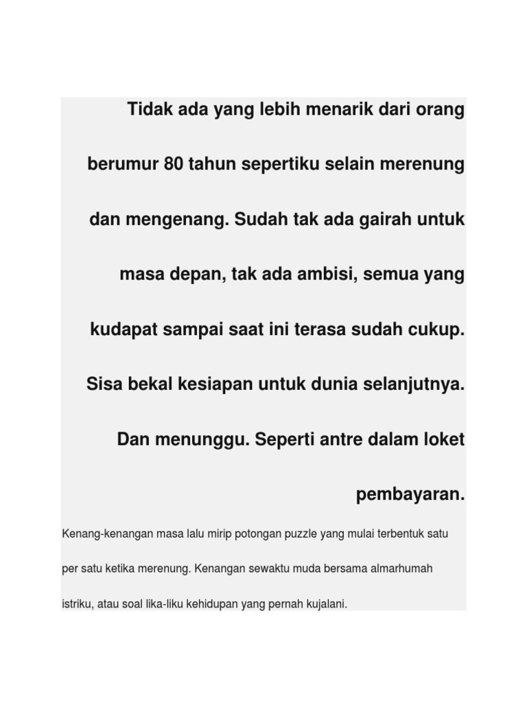 Cerpen Penulis Tua Docx