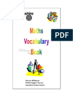 Maths Vocabulary Book