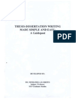 Guidepost in Thesis Writing by MBBroto