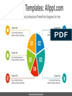 5 Split Pie Chart PowerPoint Diagram Template