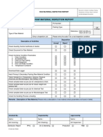 Raw Material Inspection Report