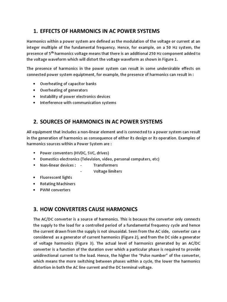 Effects of Harmonics in Ac Power Systems | PDF