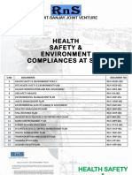 Health Safety & Environment Compliances at Site: Ranjit-Sanjay Joint Venture