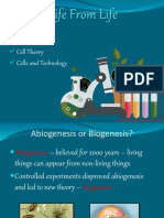 Biogenesis The First Cells Cell Theory Cells and Technology