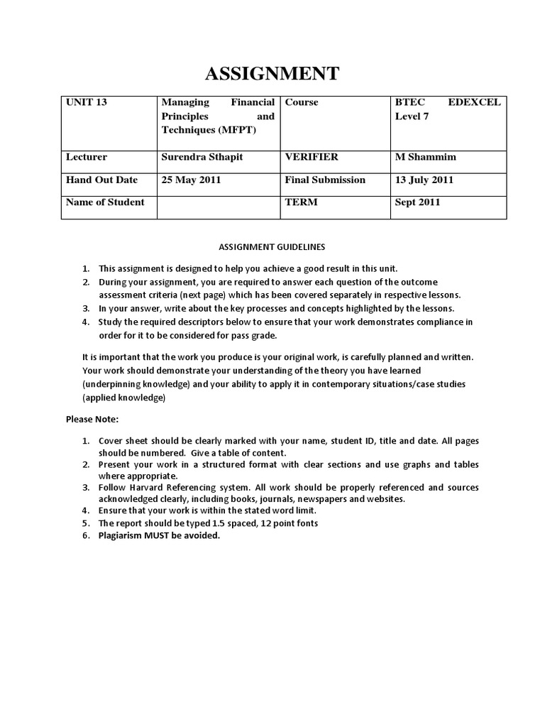 Financial Management Assignment Guide | PDF | Preferred Stock | Budget