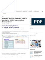 Searchable List Using Formula If, SEARCH, VLOOKUP, IfERROR - Search Creditors Balance in Excel