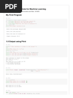 Python Fundamentals For Machine Learning Version1