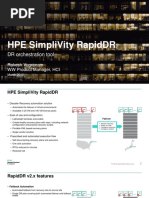 Customer Presentation - HPE SimpliVity RapidDR - Orchestration and Automation For DR PDF