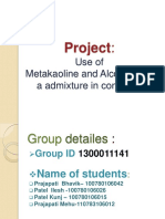 Project:: Use of Metakaoline and Alccofine As A Admixture in Concrete