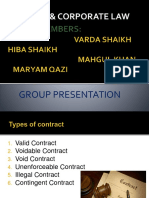 Business & Corporate Law: Group Presentation