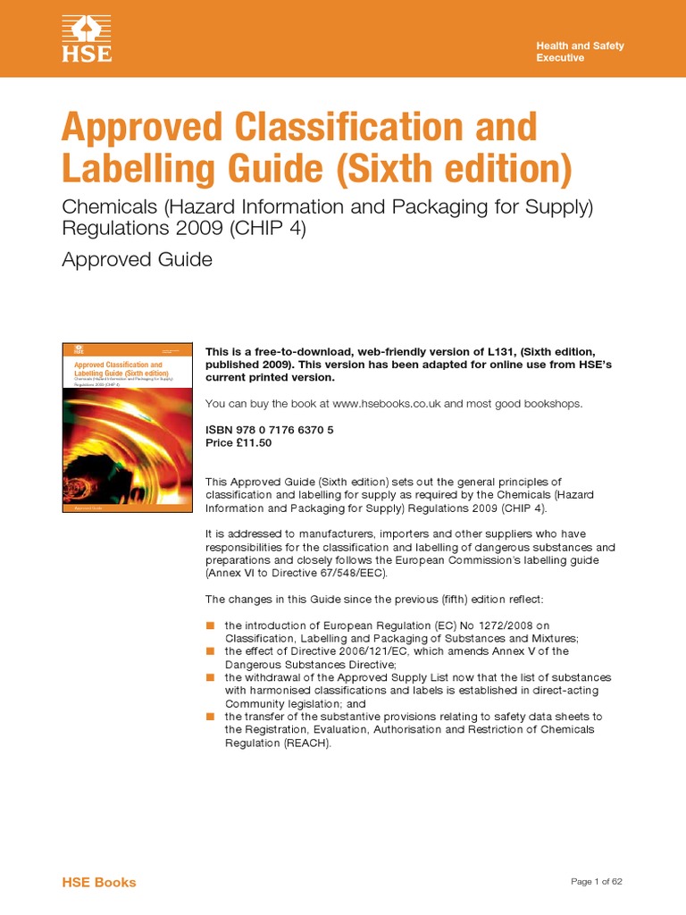 Approved Classification and Labelling Guide (Sixth Edition) | PDF ...