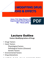 Factors Modifying Drug Actions & Effects