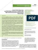 Association Between Early Hyperoxia and Neurologic Outcome in Patient With High Grade Aneurysmal Subarachnoid Hemorrhage PDF