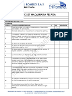 Check List Maquinaria Pesada