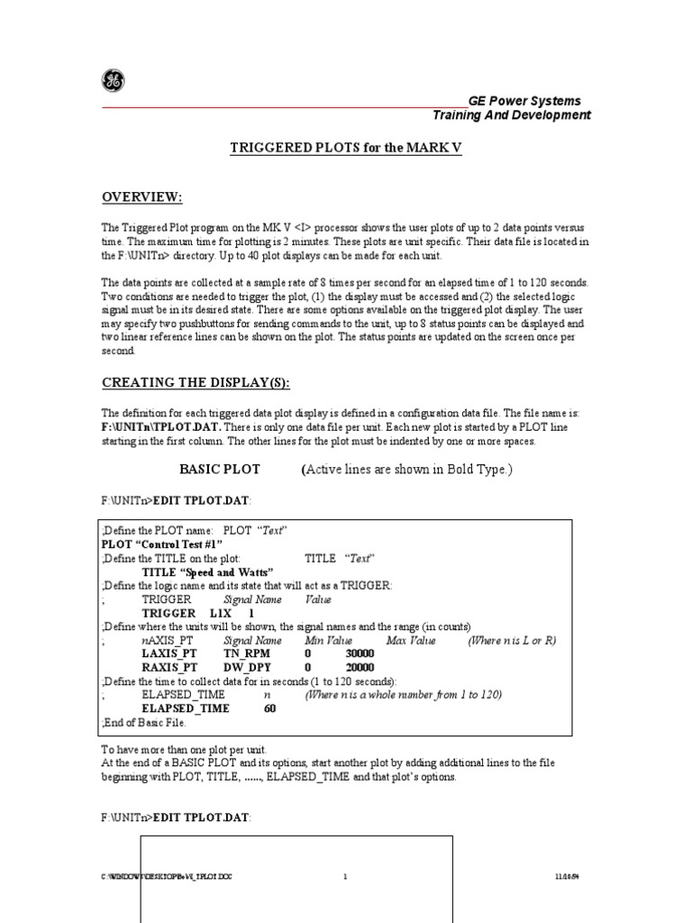 MARK V Triggered Plot Guide | PDF | Computing | Software