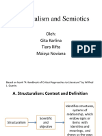 Structuralism and Semiotics: Oleh: Gita Karlina Tiara Rifta Maisya Noviana