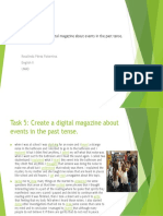 Create A Digital Magazine About Events in The Past Tense.