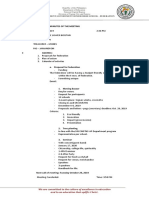 Minutes of The Meeting: Supreme Student Government Senior High School - Federation