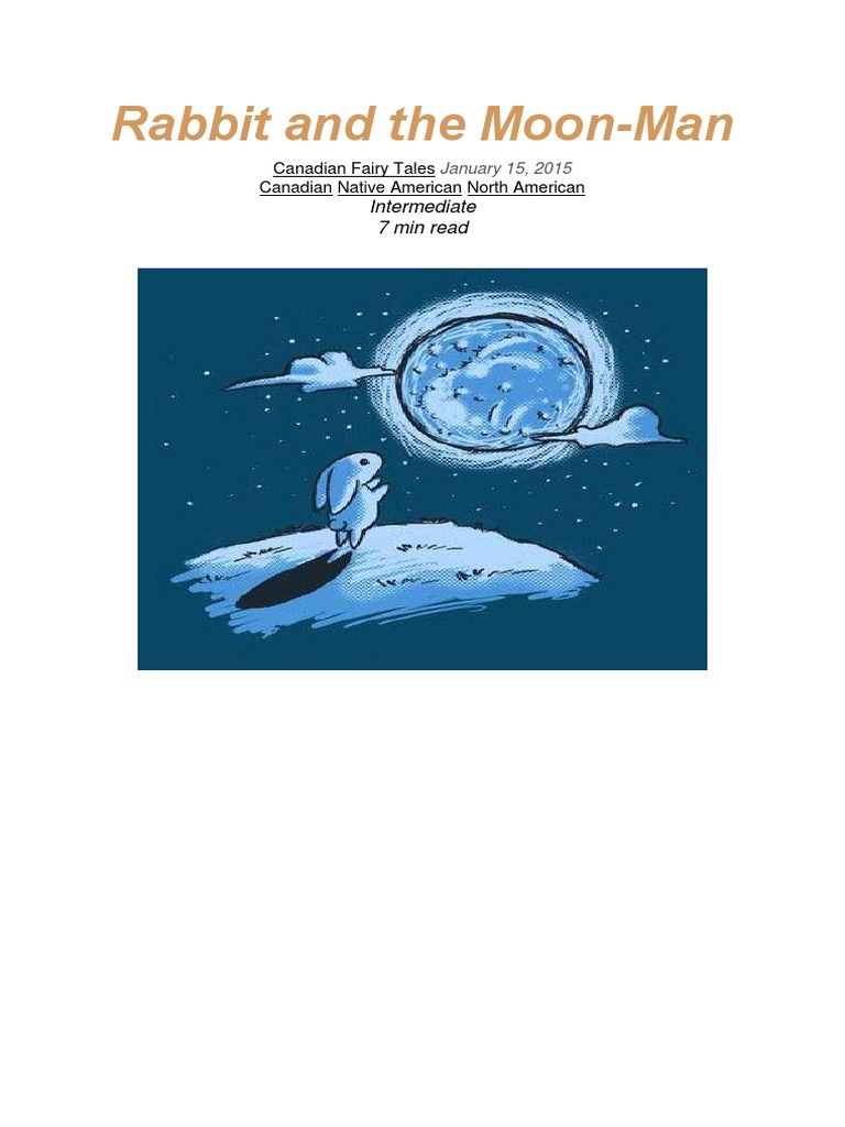 Rabbit and The Moon Man Story Tale Canada | PDF | Trapping