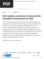 Entre Golpes y Promesas - La Desconocida Asamblea Constituyente de 1925 - Culto