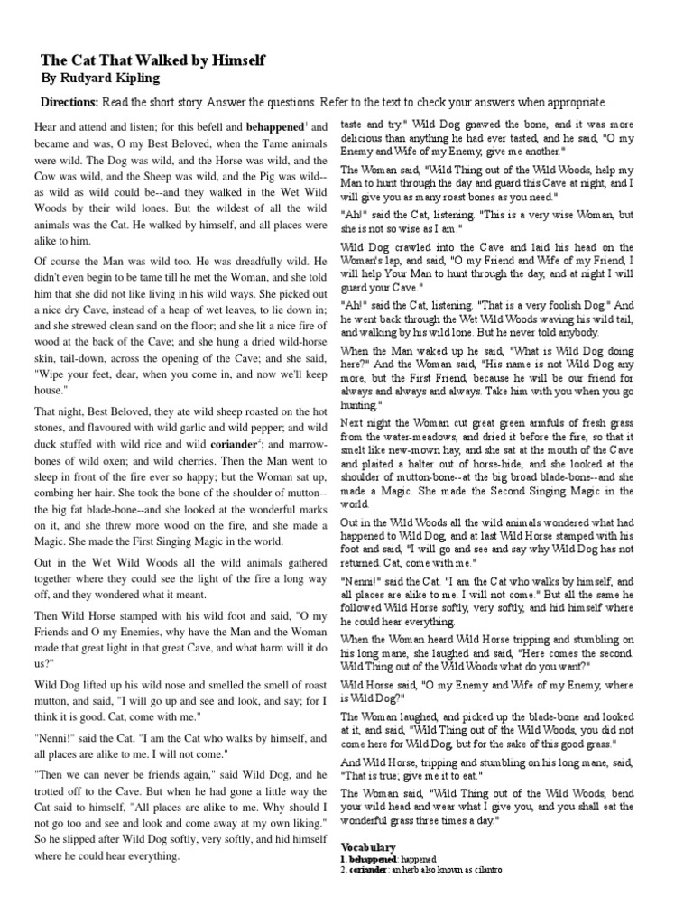 The Cat That Walked by Himself | PDF | Cats | Coriander