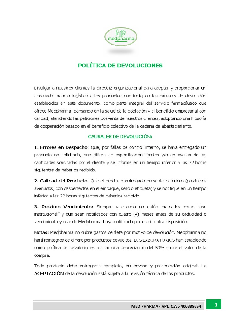 Deshacer trabajo Personificación Politica de Devoluciones MP | PDF | Tarjeta de débito | Business