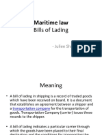 Maritime Law: Bills of Lading