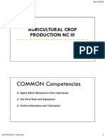 COMMON Competencies: Agricultural Crop Production NC Iii