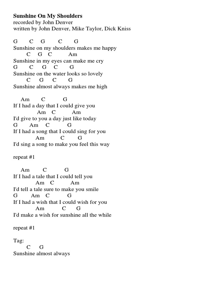 Chords and Lyrics | PDF