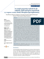 Evaluation of two sample preparation methods for the determination of cadmium, nickel and lead in natural foods by Graphite Furnace Atomic Absorption Spectrophotometry