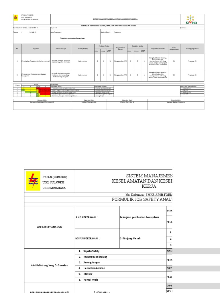Work Permit 2 Pembuatan Bouwplank | PDF