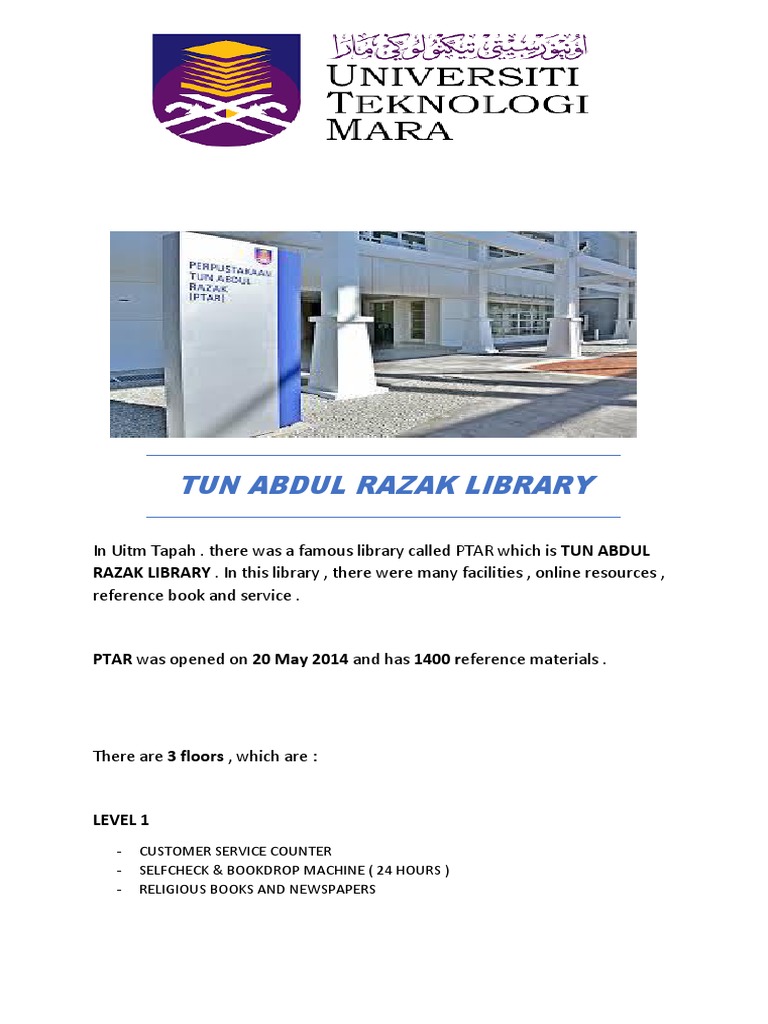 Tun Abdul Razak Library | PDF