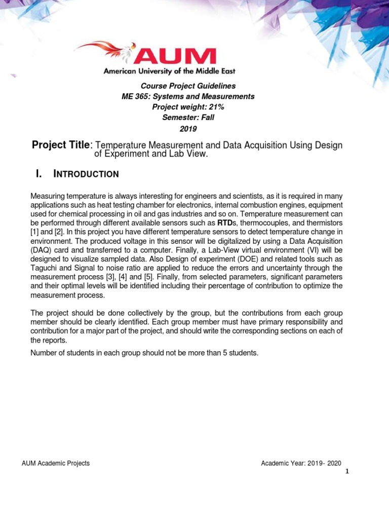 Temperature Measurement Project Guide | PDF | Data Acquisition ...