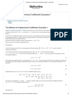 The Method of Undetermined Coefficients Examples 1 - Mathonline