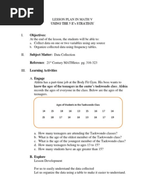 MATH LESSON PLAN