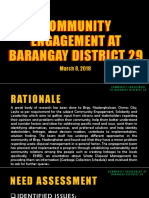 Community Engagement at Barangay District 29